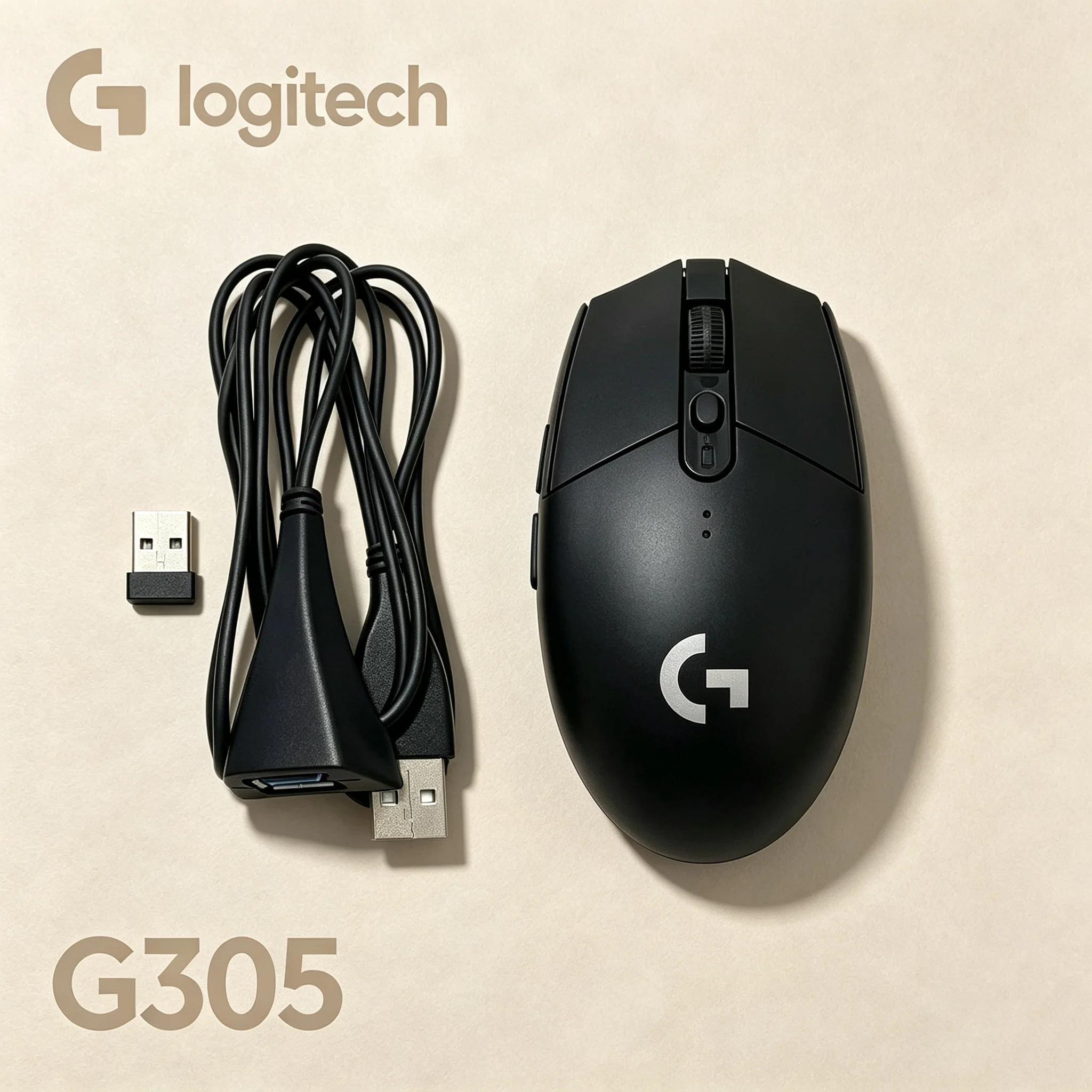 Logitech G305 LIGHTSPEED Wireless Mouse With Transfer Adapter Cable Adjustable DPI Mice For Gamer Office Worker Desktop Notebook