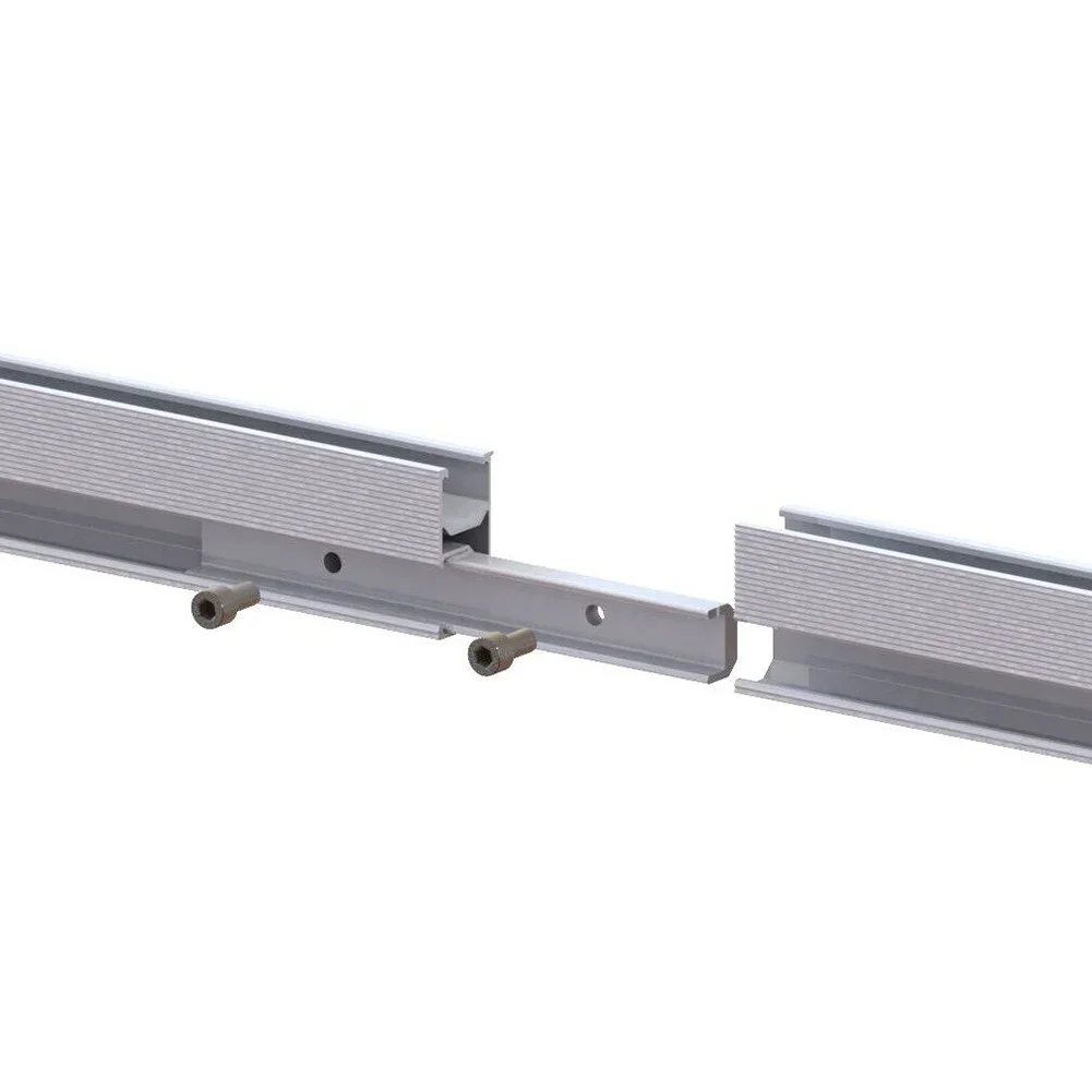 4 Pack Aluminum Rail Connectors for Solar PV Installation with Screws Adjustable and Flexible for Roof Mounting