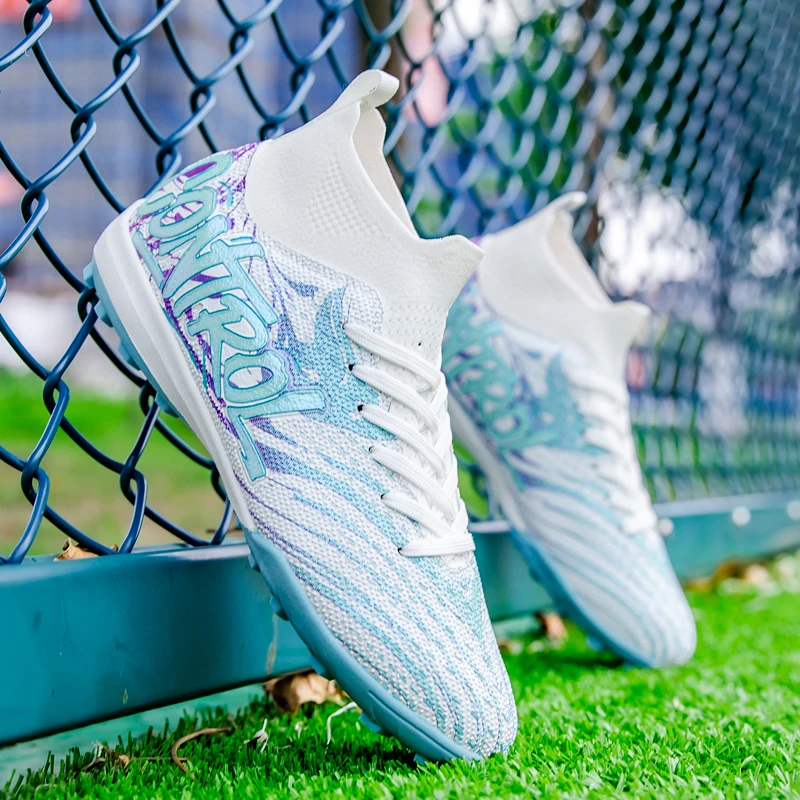 New Men Soccer Shoes Sport Boys Breathable Cleats Adult Outdoor Football Boots Training Long Spikes Non Slip Match Comfortable