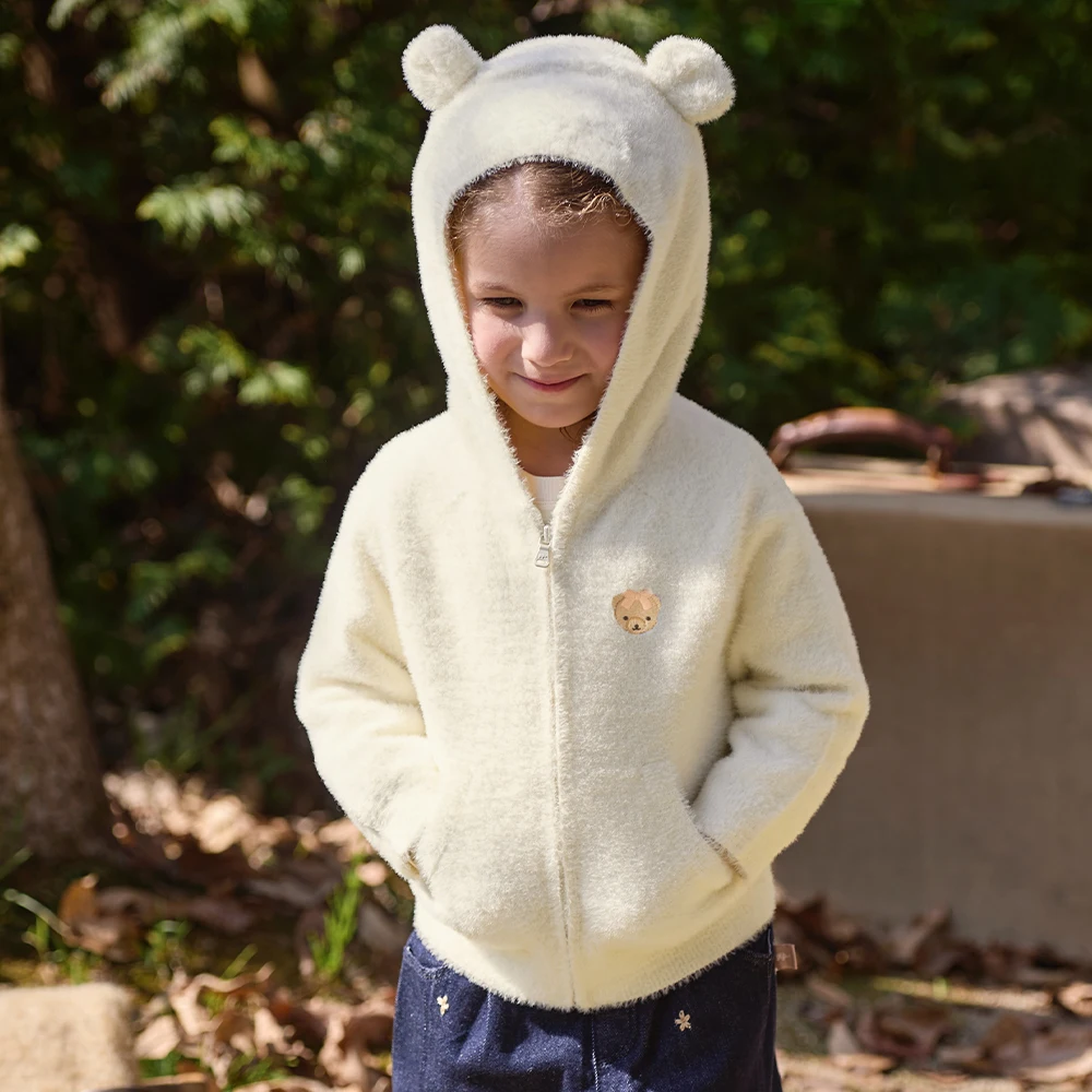 Dave Bella Kids' Girls Cute Sweater Children's Cardigan Clothing Autumn Winter 4- to 6-year-old Soft Daily Fashionable DK3263337