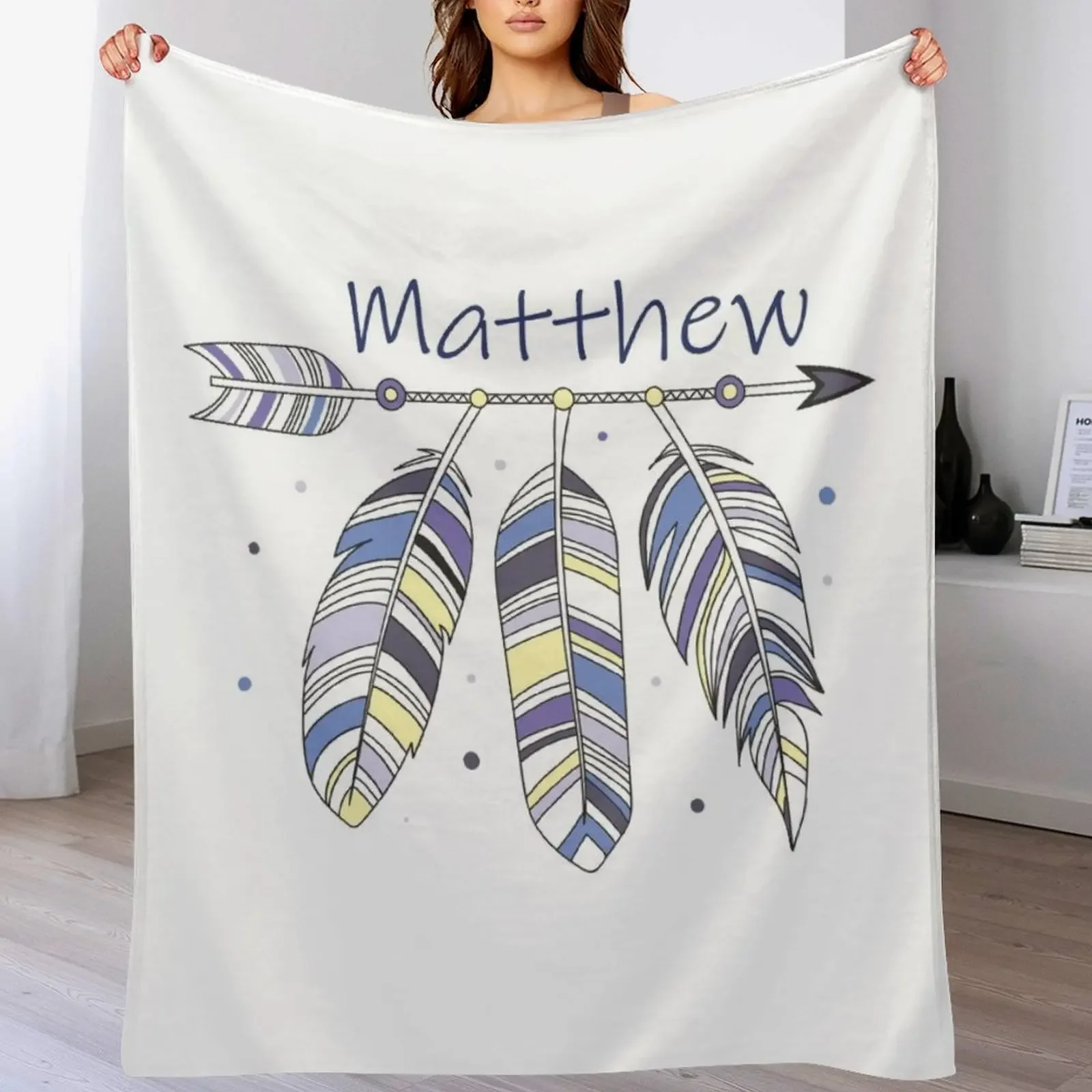 Matthew Throw Blanket Stylish Couch Blanket for Home Living Room