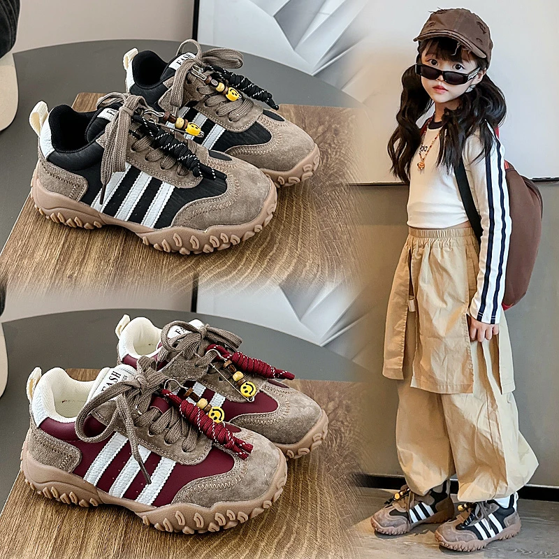 2025 Spring/Autumn New Children's Sports Shoes Girls' Shoes Fashionable Boys' Sneakers Casual Sk Shoes Forrest Gump Shoes