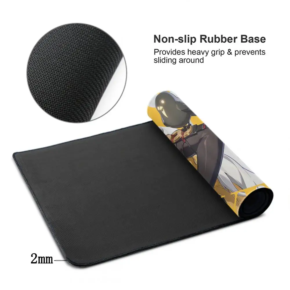 Zenless Zone Zero Mouse Pad ZZZ Ellen Zhu Yuan Miyabi Nicole Jane Yanagi Anby Lycaon Large Game Rubber Locking Edge Keyboard Mat