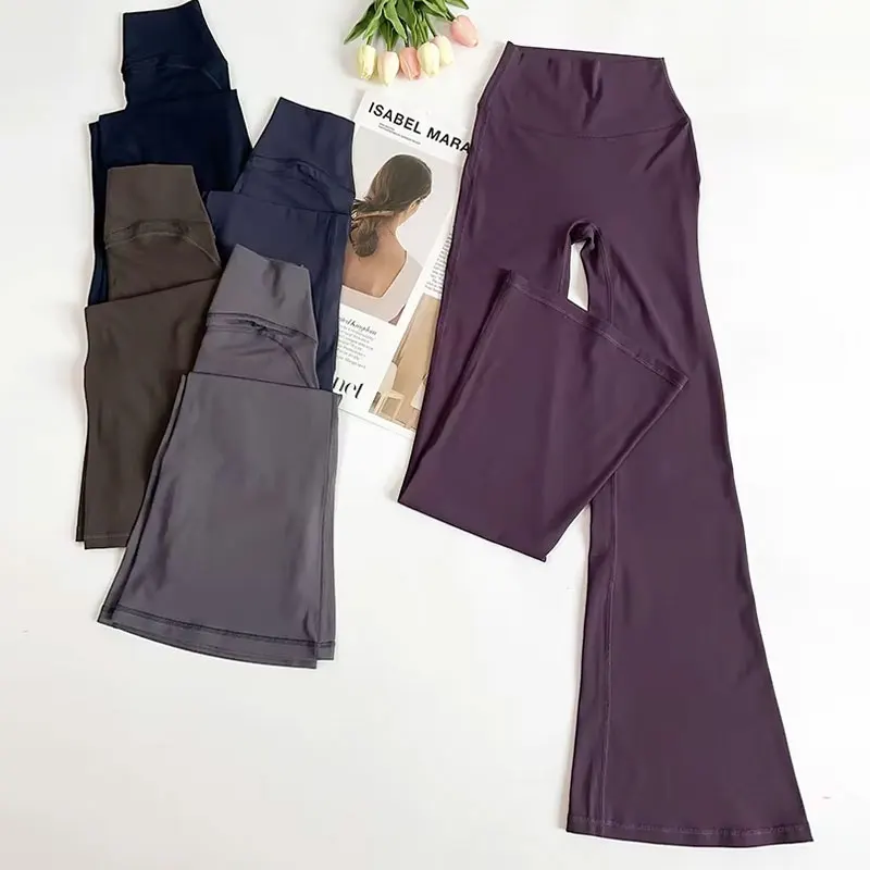 

Women's High-Waisted Flared Yoga Pants Comfortable Pilates Running Leggings Stylish Gym Sport Trousers