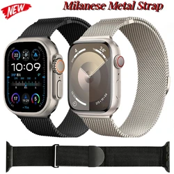 Milanese Strap for Apple Watch Band Ultra2 9 8 7 49mm 45mm 41mm Metal Magnetic Bracelet iWatch 6 5 4 SE 44mm 40mm 42mm 38mm Belt