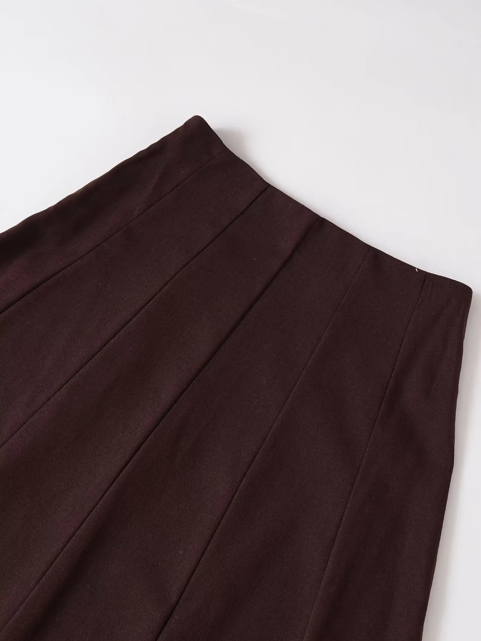 KONDALA Volwassen vintage rits elegante vintage herfst lange rok chique mode 2025, herfst streetwear casual a-lijn vrouwelijke rok