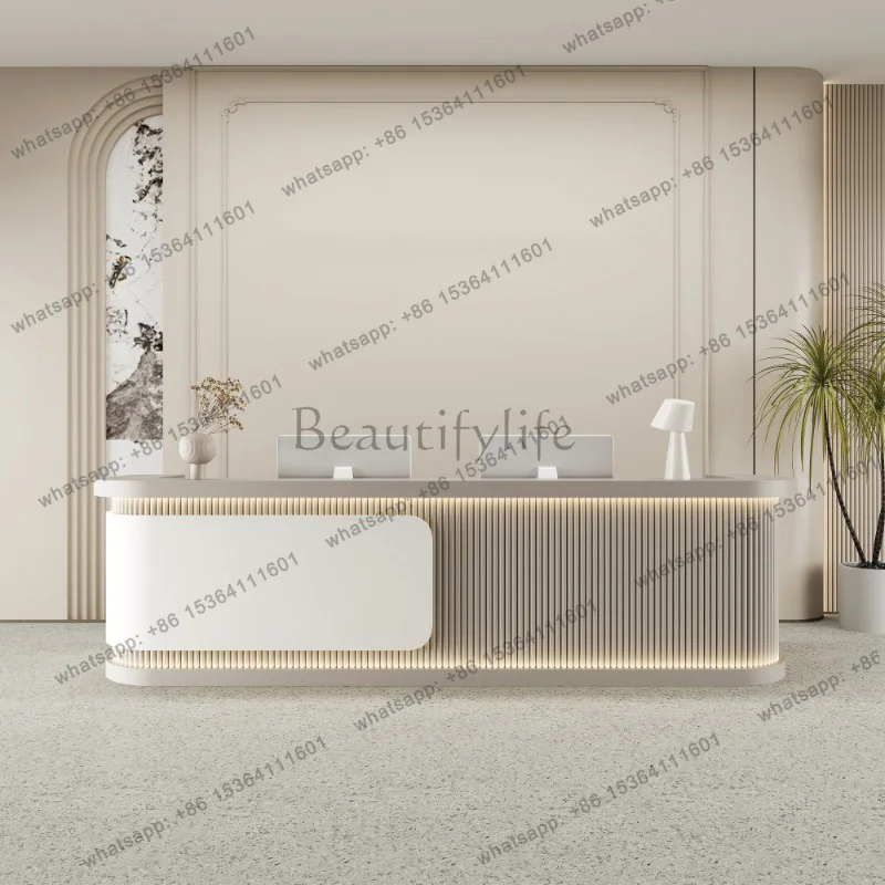 Organizers European Reception Desks Display Hotel Salon Reception Desks Corner Aesthetic Comptoire Accueil Commercial Furniture
