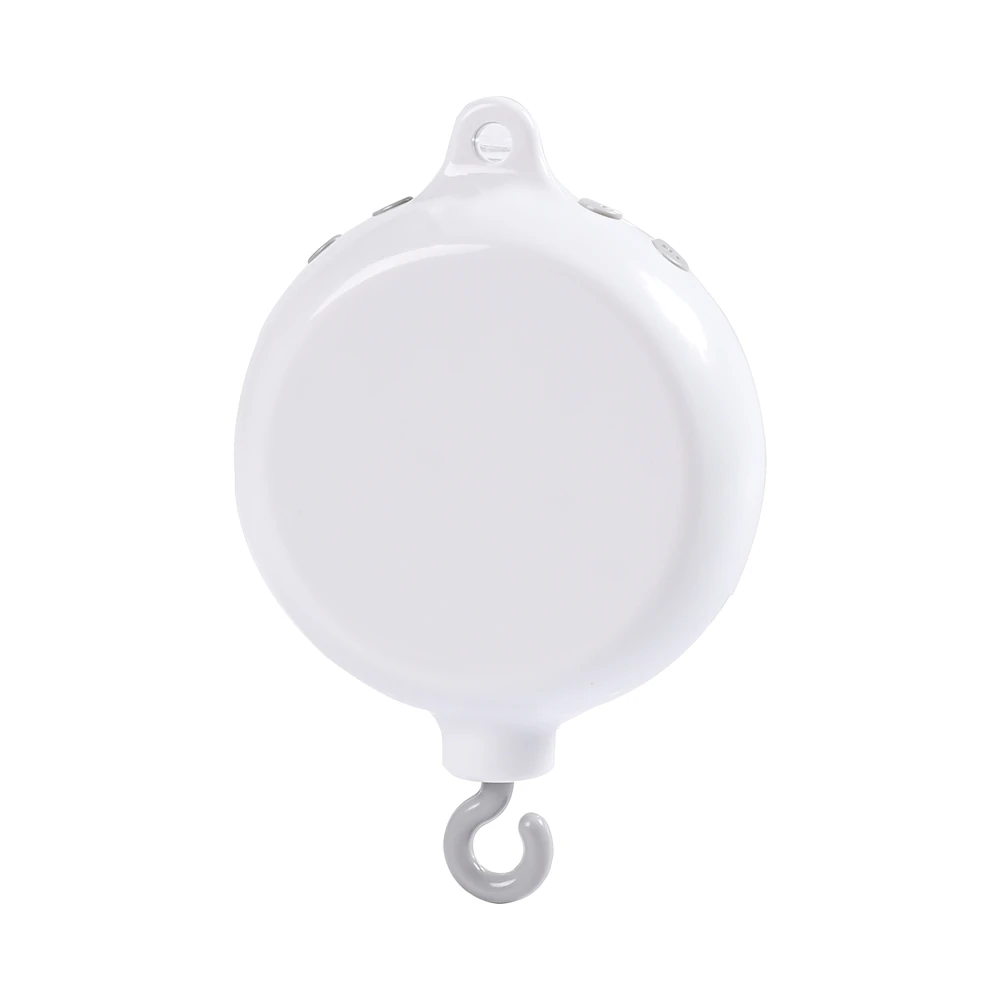 Crib Bell Rotary Music Box with Songs 0 12 Months Baby Bed Hanging Bell Toy Motor Accessory Pendant Toy Nursery Plays Wood Grain