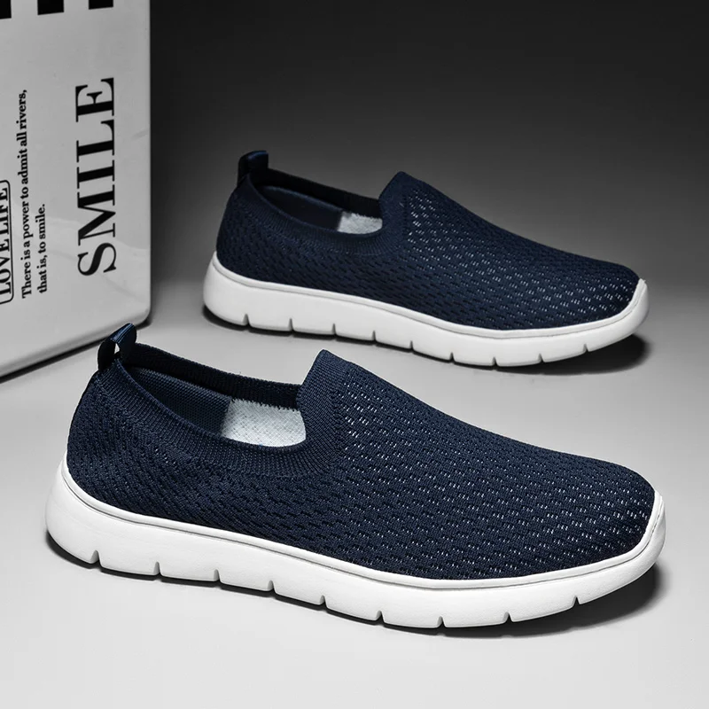 2024 남성용 캐주얼 신발, 대형 사이즈 직조 메쉬, 경량, 편안한 작업, 운전 신발, 간단한 야외 워킹화, 여름