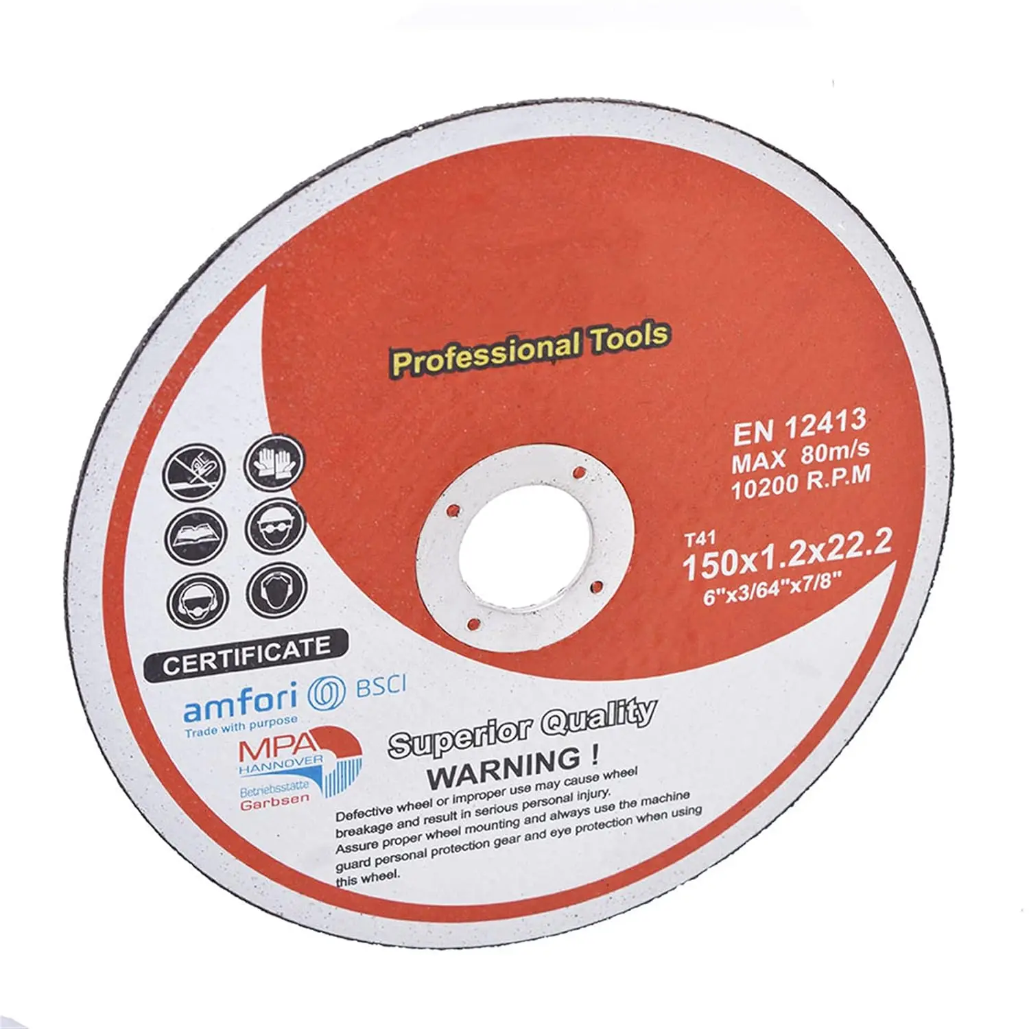 

100-Pack 6" x 0.045" Thin Metal Cutting Discs for Angle Grinders, Fit Stainless Steel