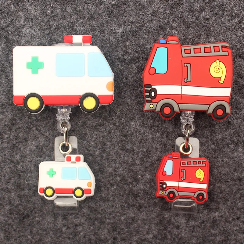 

The New Creative Ambulance Style Retractable Card Holder Badge Reel Nurse Exhibition Enfermera Girl And Boy Name Card