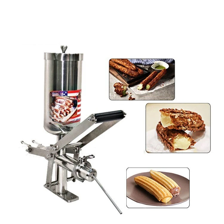Máquina Manual de fideos, máquina de llenado de núcleo de galletas y pan de hojaldre de fruta latina, equipo de crema, fruta y Chocolate, máquina para salsa