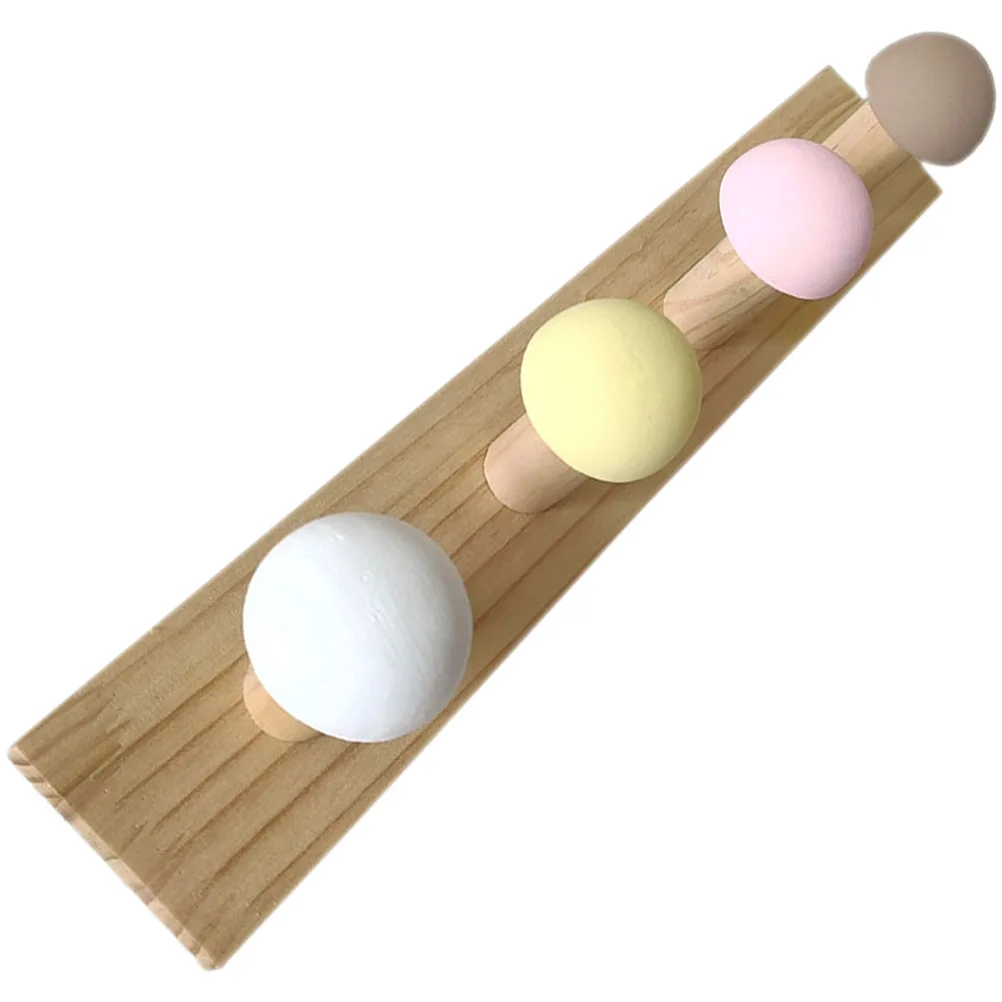 

Macaron Color Wooden Coat Hook Heavy Duty Home Hook Storage Rack Living Room Bathroom Bedroom Clothes Hanger Hat Hanger Scarf