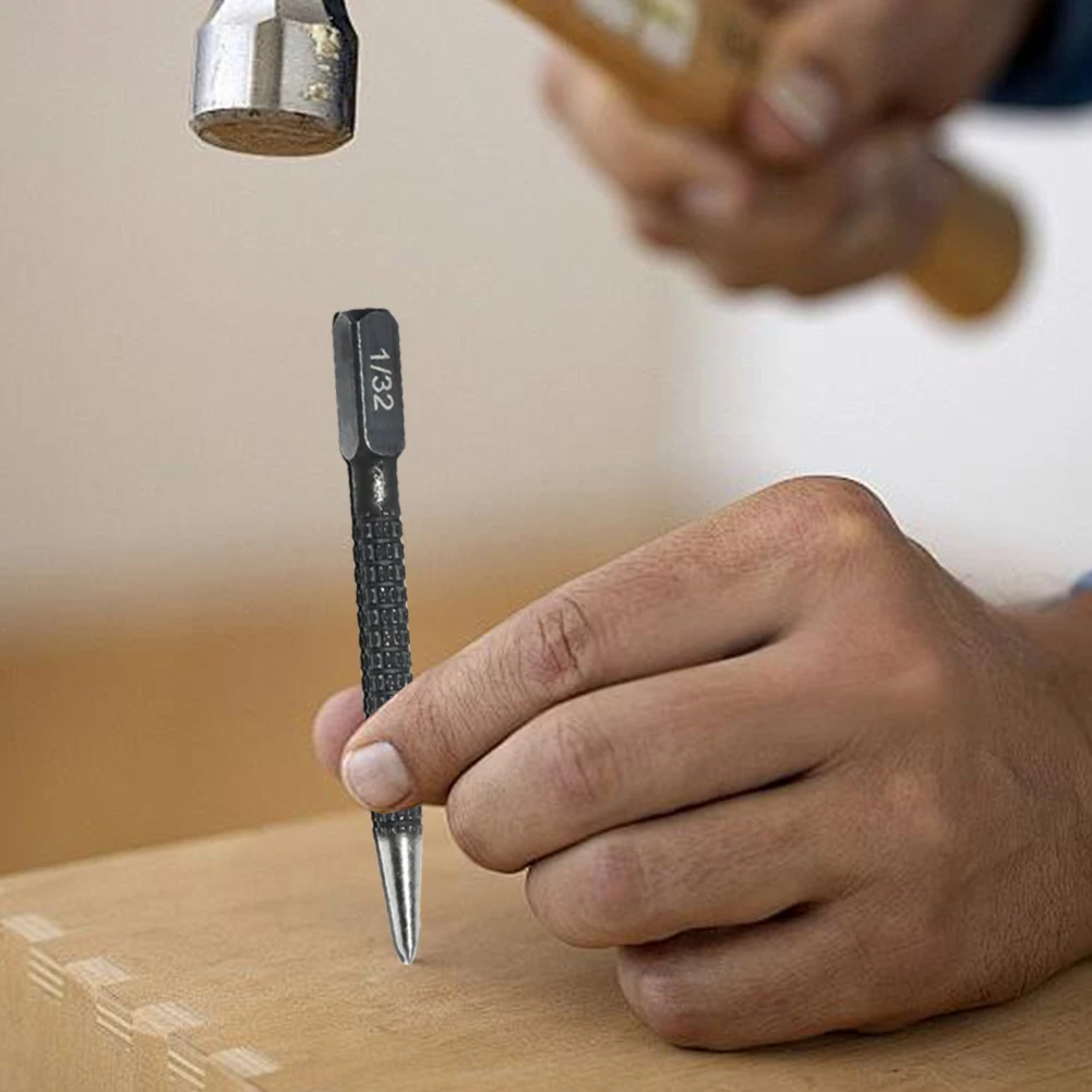 Alloy Steel Metal Wood Marking Drilling Tool Multipurpose Nail Punch Hole Locator 0.79/1.59/2.38/3.18mm for Plastic Wood Metal