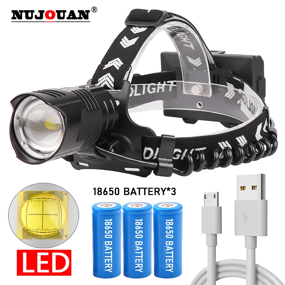 

Motion Led Headlamp USB Rechargeable Flashlight Waterproof Head Lights Camping Fishing Headlight Search Head Night Light Lantern