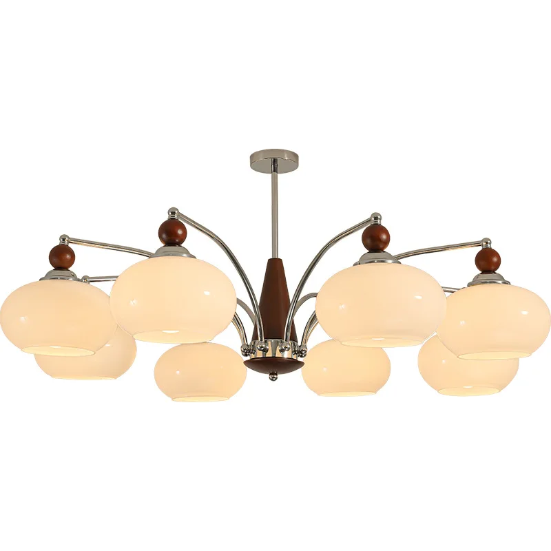 

Medieval style persimmon living room headlight chandelier 2025 new French retro new Chinese dining room bedroom