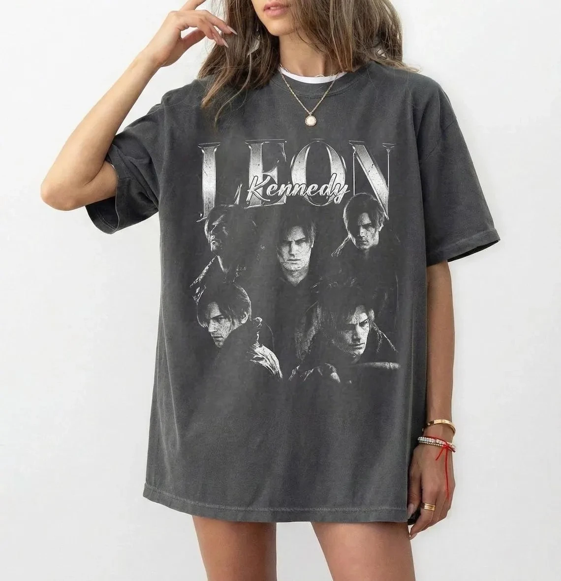 2026 Summer Women's Resident Evil Graphic Print T-Shirt Cotton and Breathable Short Sleeve Streetwear Oversized Loose Casual