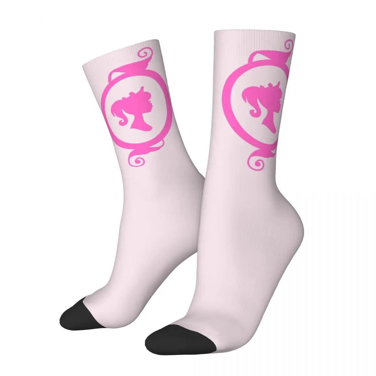 Barbenheimer Barbie Doll Socks for Girl Cotton Funny Happy Socks Novelty Merch Middle Tube Socks Amazing Gift