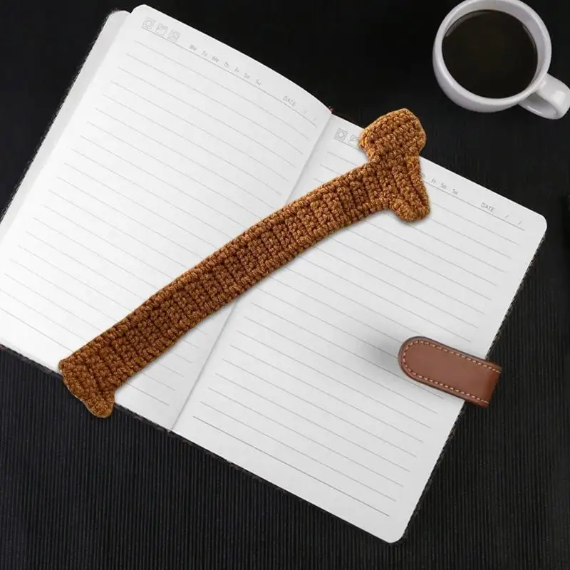 T5EA Crochet Dachshund Longmarks Handmade Trekbrids Book Book Pistider for Kid Student Book Lover Accessors