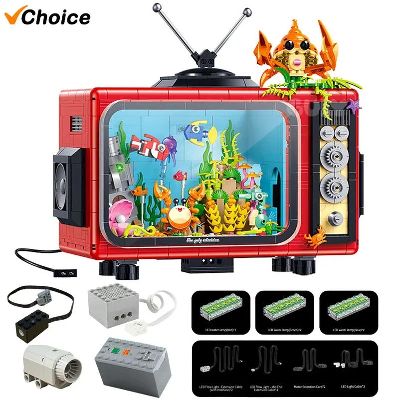 

Классический электрический аквариум-конструктор 2026 с динамическим туманом и LED-подсветкой, ретро-декор для дома, подарок для взрослых и детей