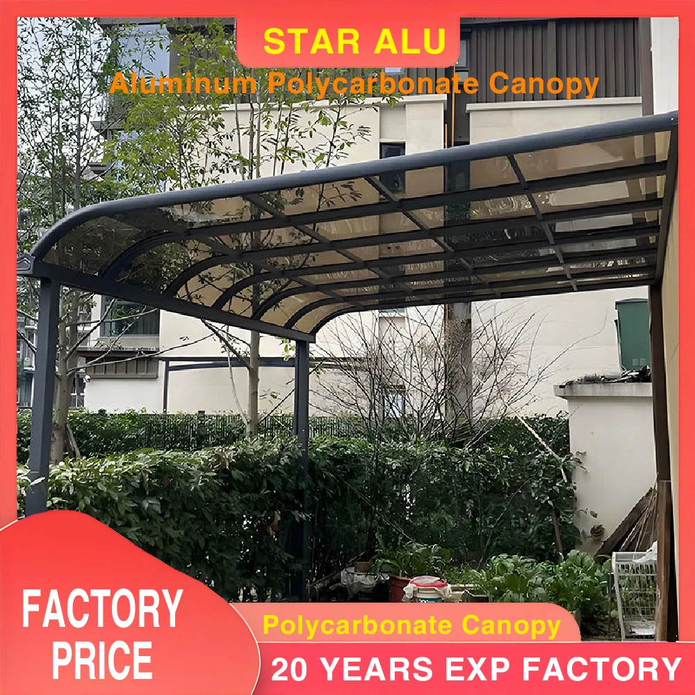 

Customized Pergola Sunroom Outdoor Roof Patio Covers Waterproof Polycarbonate Aluminum Awning Canopy Gazebo for Balcony Garden