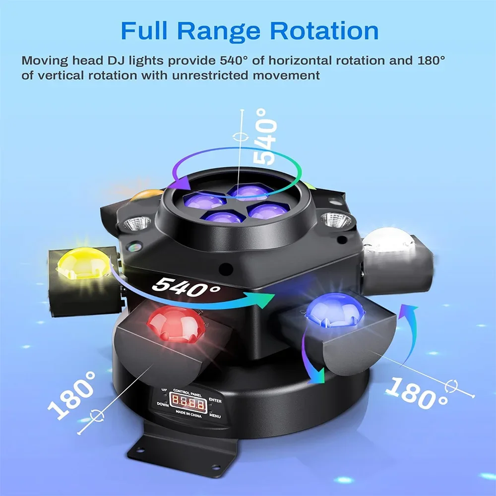 150W Moving Head Beam Light RG Laser Stage Light Strobe DMX Controller DJ Disco Light RGB Rotating Party Christmas lights Bar