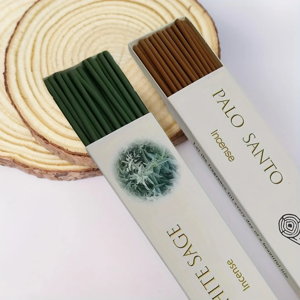 65/130 Pieces of White Sage Incense Sticks, 2.8mm Thick Diameter, Natural Material, Suitable for Yoga, Meditation, Purification and Gift Decoration Set view 5