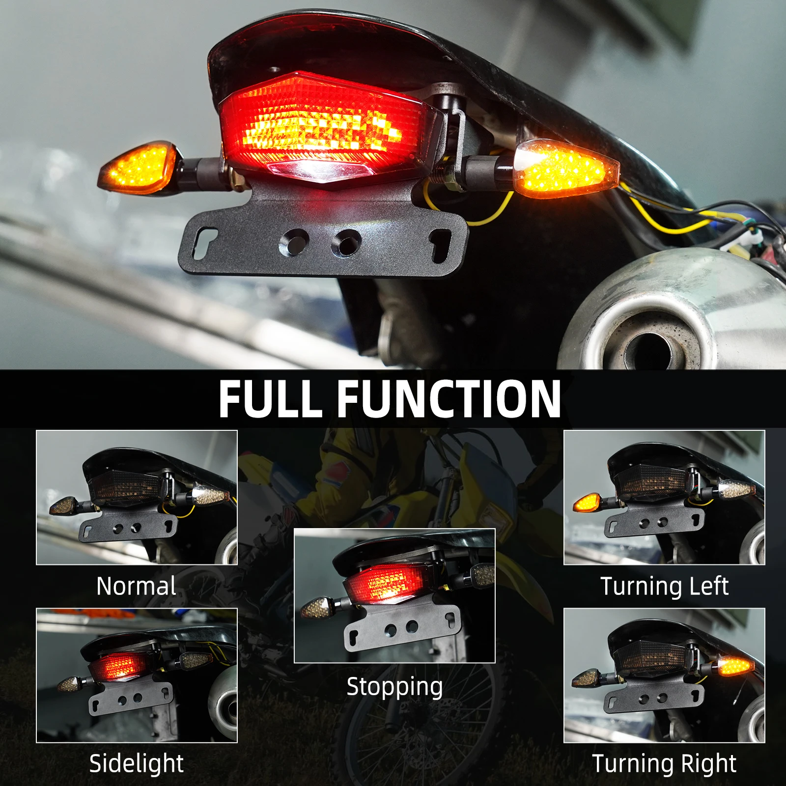 NiceCNC For Suzuki DRZ400S 2000-2024 DRZ400SM 2005-2024 DR-Z 400S 400SM 400 S SM Tail Rear Brake LED Light Turning Signal Kit