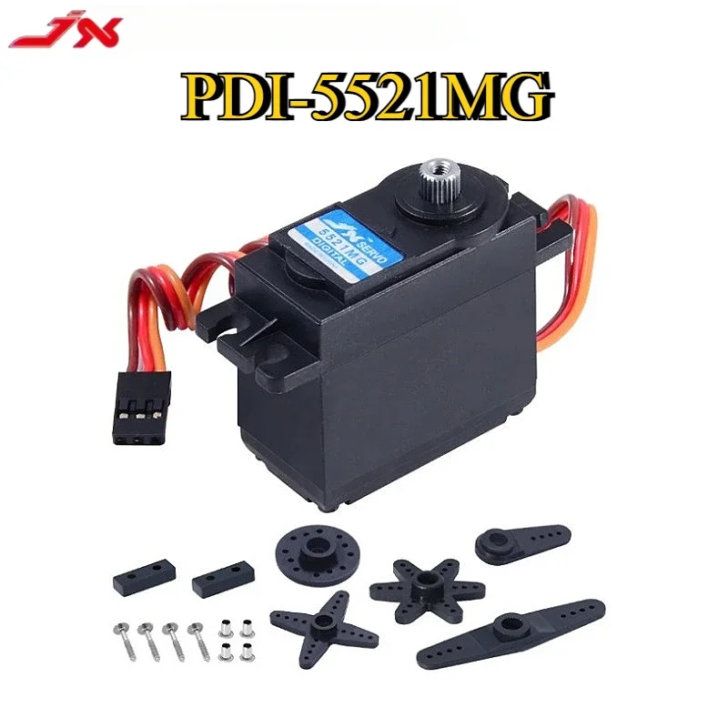 JX Servo PDI-5521MG 20KG Servo High Precision Metal Gear Digital Standard Servo For RC Airplane Aircraft Glider Boat 1/10Car Toy
