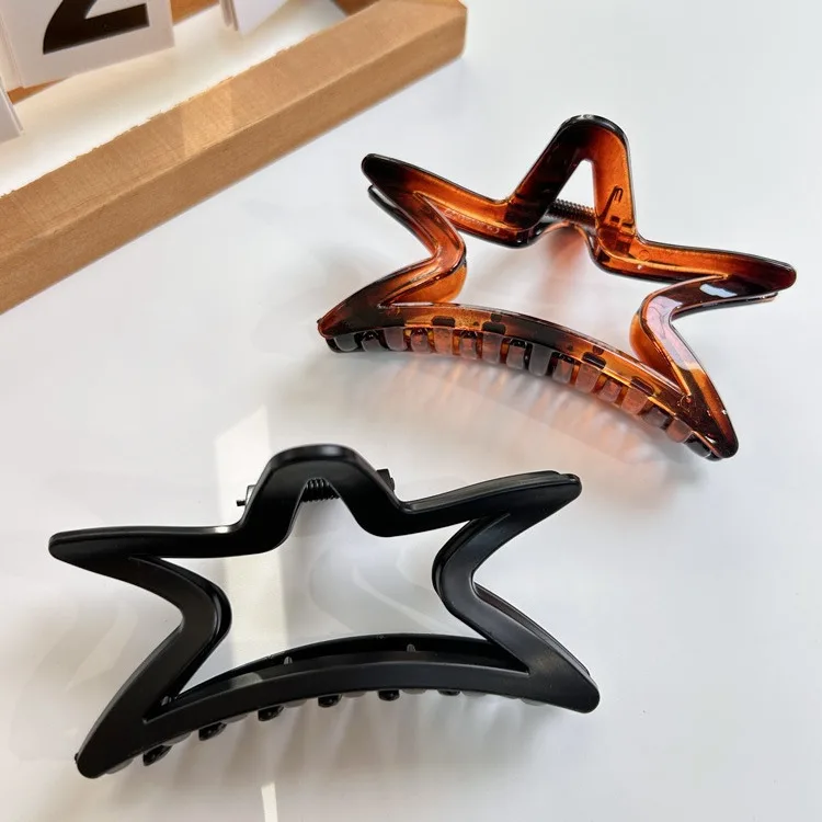 Vintage Hollowed Irregular Star big Hair Grab Claw Hairpin for Women Girls Korean Simple Pentagram HairClip Headwear Accessories