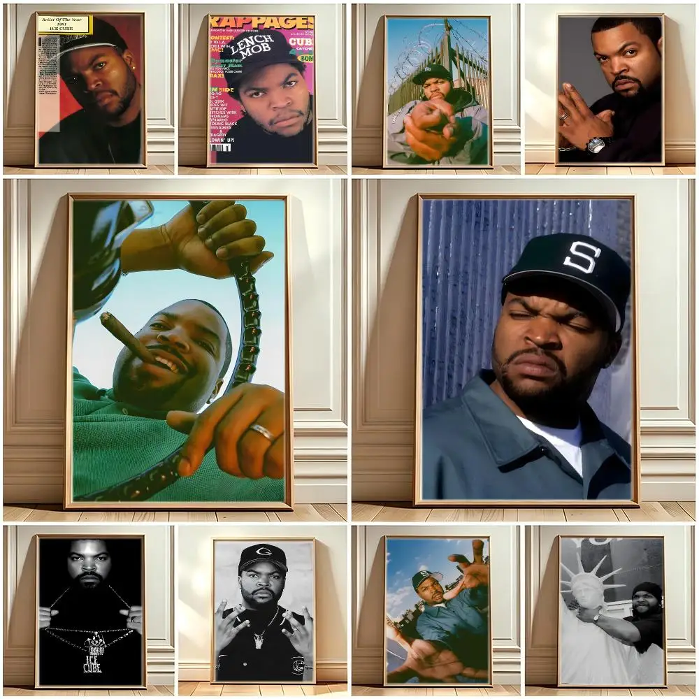 West Coast Hip Hop I-Ice Cube Poster Print Painting Home Decor for Bedroom Living Room Hallway