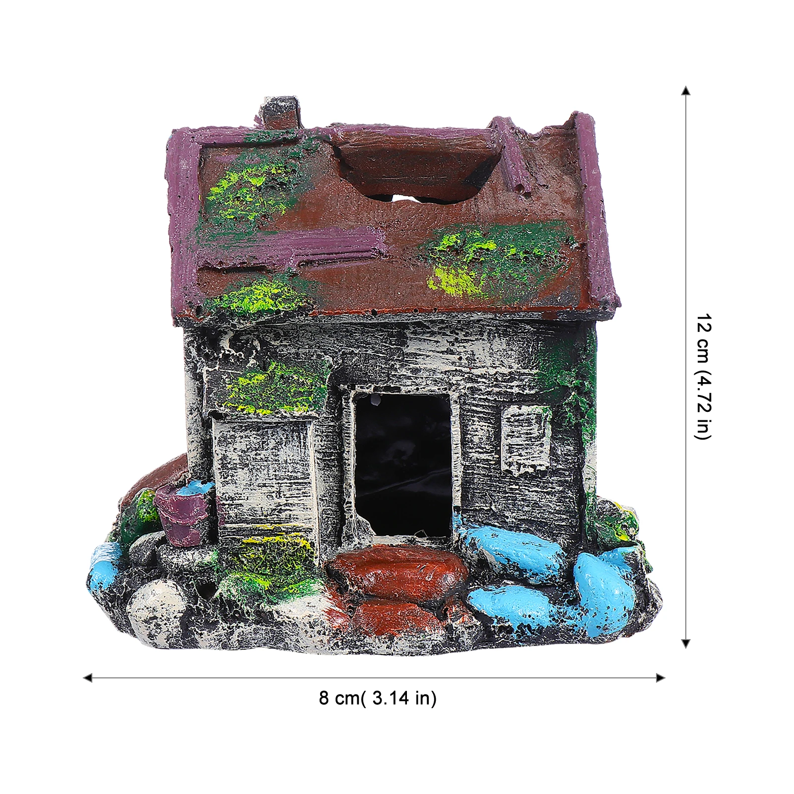 

Aquarium Ornament Resin Fish Shaped Landscape Decoration Hiding Cave Shelter for Freshwater Saltwater Aquariums