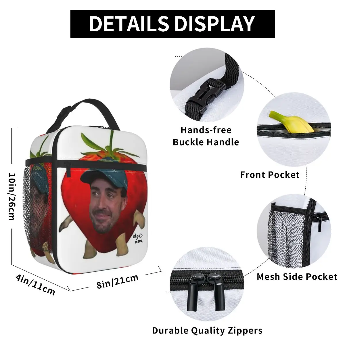 Fernando Alonso 14 Motor Race Sport Motorcycle Insulated Lunch Bag for Kids School Cooler Thermal Food Box Tote Portable Lunch