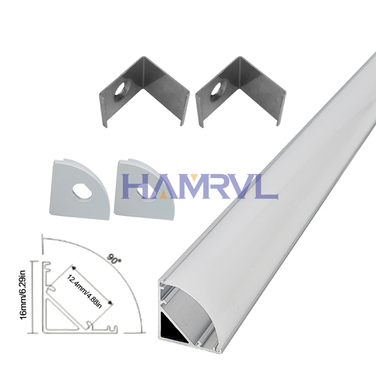 2–30 Stück/Packung LED-Aluminiumprofil, 0,5 m/Stück, U/V-Form, geeignet für 8–12 mm LED-Lichtleisten, Gehäuse, Kanal, Dekormaterialien