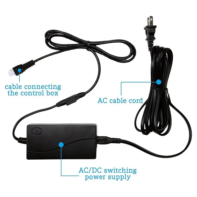 A99E-New Adjustable Bed Base Input Power Cord Cable Prong Replacement Switching Power Supply Transformer Cable