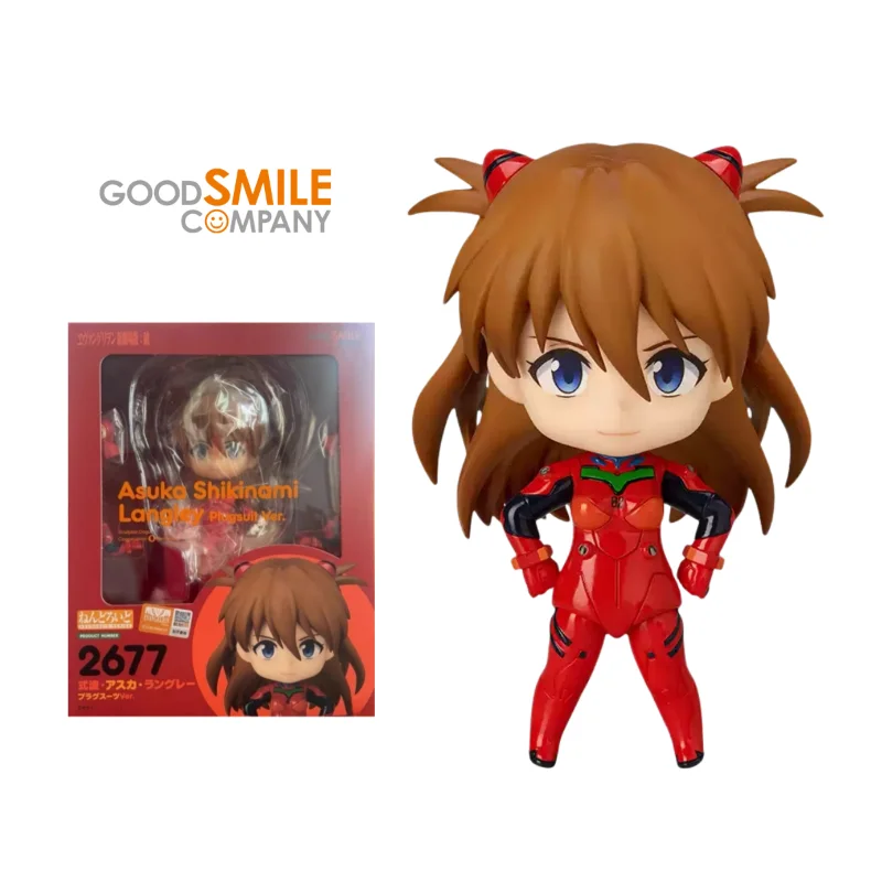 

In Stock Original GSC Nendoroid 2677 Asuka Shikinami Langley Plugsuit Ver Action Figure Anime Figure Replaceable Face Toy Gifts