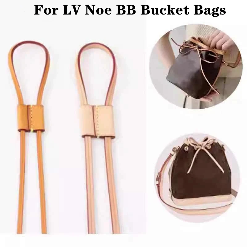 Para LV Noe BB Nano Mini Petit bolsos de cubo correas de bolso de cuero cordón de bloqueo deslizante hebilla cordón de tensión accesorios de repuesto