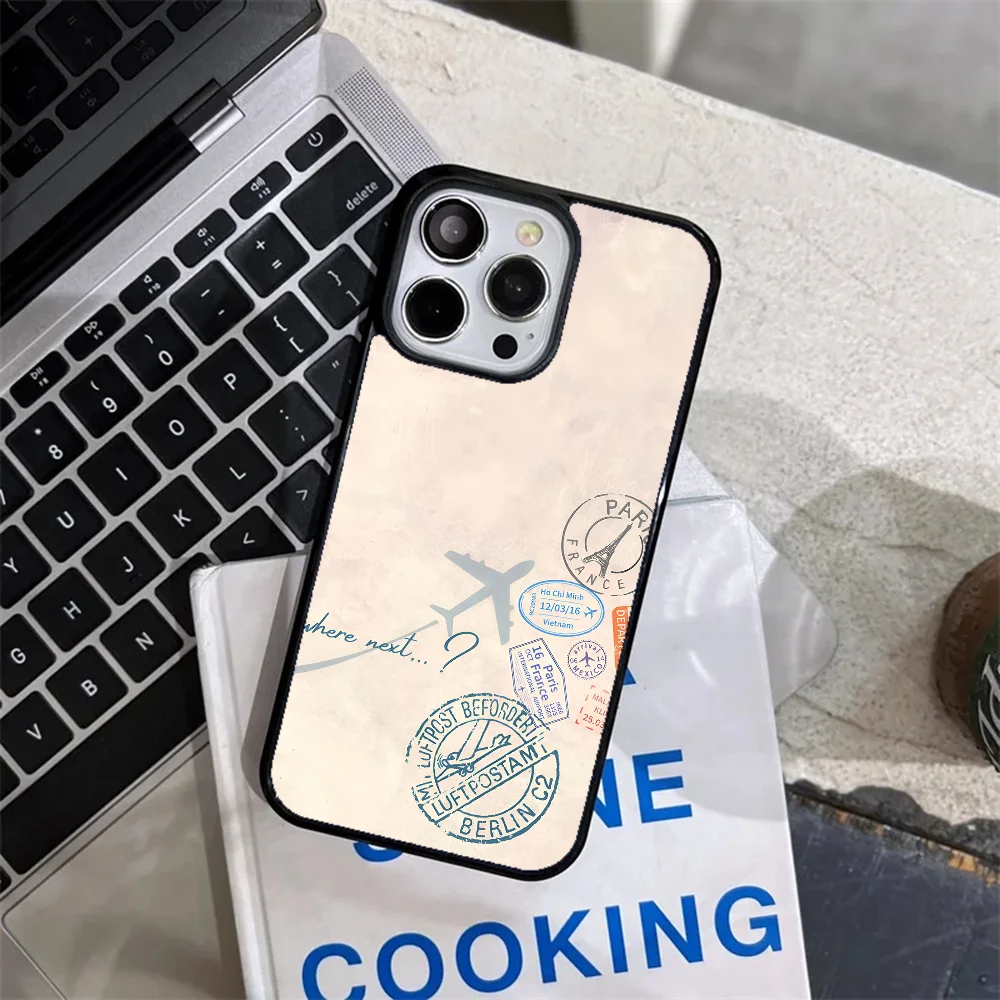 World Map Travel Just Go Phone Case Strong Magnetic For IPhone 15 14 13 Pro Max 11 12 Mini Alex Mirror For Magsafe