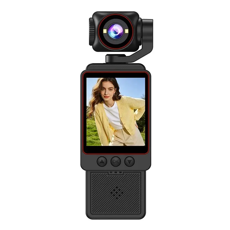 Pocket Camera 4K HD Wifi Pocket Camera With Night Vision Bike Dashcam 270-Degree Rotating Lens
