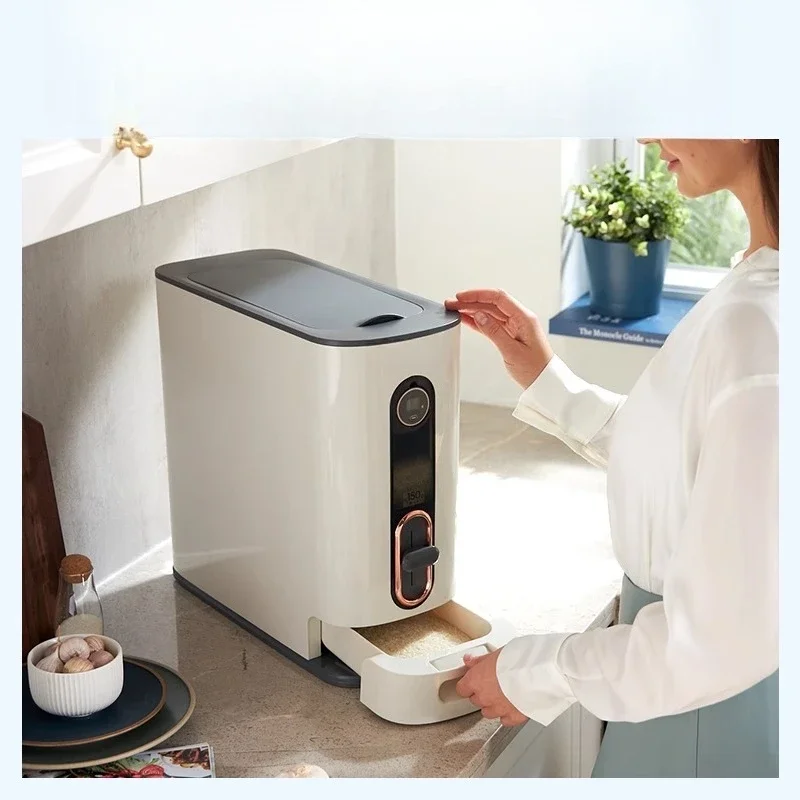 Rice bucket household insect-proof and moisture-proof sealed rice tank rice fresh-keeping storage box storage tank