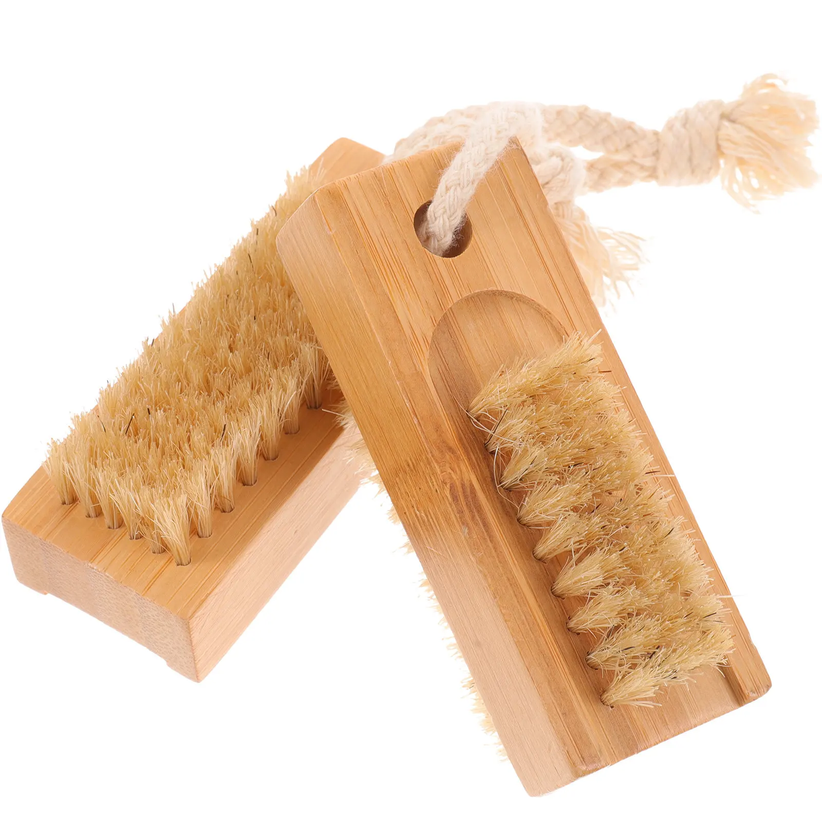 

2Pcs Professional Nail Brush for Cleaning Bamboo Bristles Portable Fingernail Scrub Brush Manicure Cleaning Tools Home
