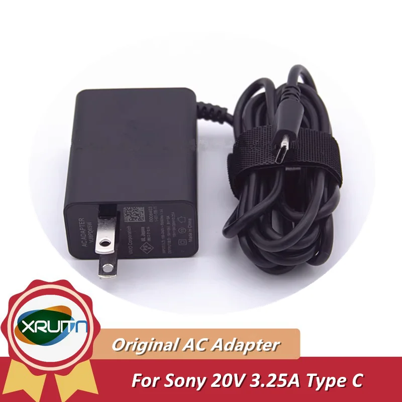 

Original VJ8PD65W 65W 20V 3.25A USB-C Type GAN AC Adapter Charger For Sony VAIO SX12 SX14 Z Series Laptop Power Supply