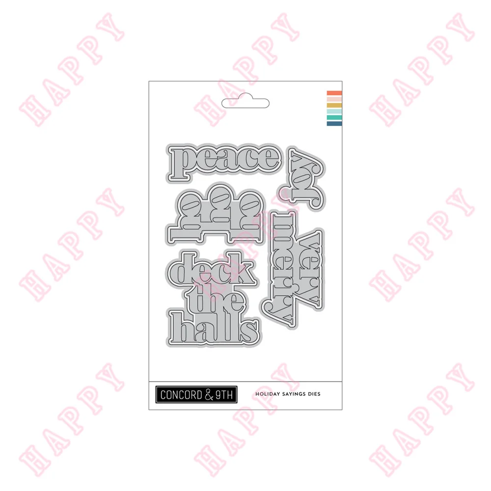 

Holiday Sayings Metal Cutting Dies DIY Scrapbooking Envelope Greeting Card Decorative Embossing Handcraft Paper Craft Template