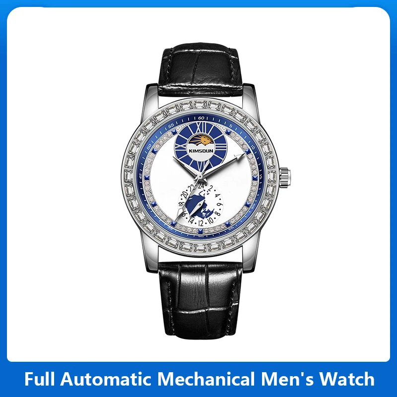 2023 Top Brand Luxury Fully Automatic Men Mechanical watches Moon phase display Fashion watch Trend Man Wristwatch reloj hombre