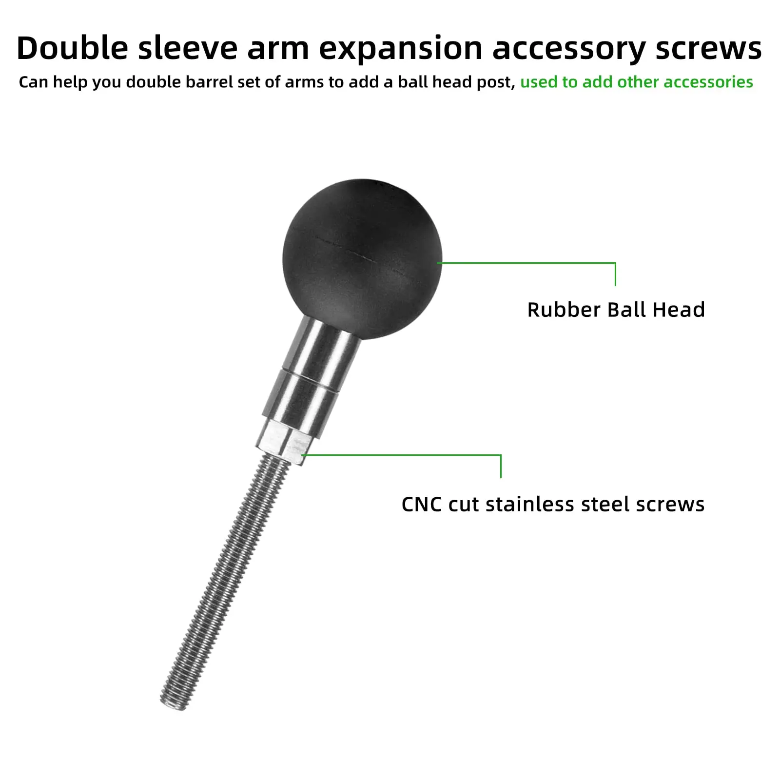 FANAUE Aluminiumlegierung Doppelsockelarm 25 MM/1 Zoll Kugelkopfhalterung Klemmhalterung für Fahrrad Motorrad Kamera für RAM MOUNTS – Detail 21