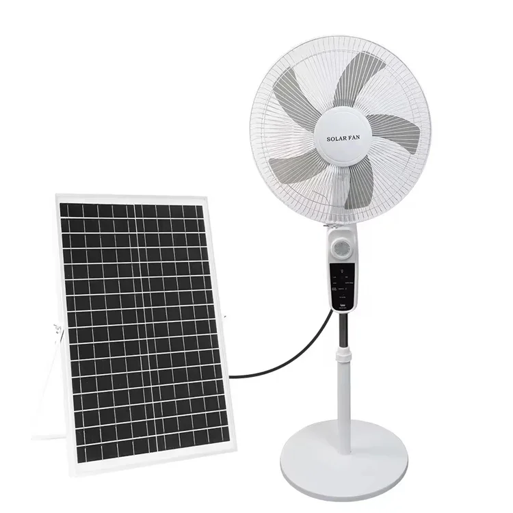 12 Volt 16 Inch 18 Inch Emergency Charging Bracket AC DC with Remote Control Solar Fan