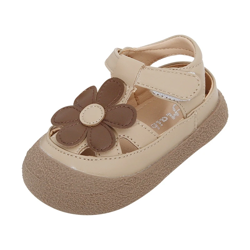 Sandalias con flores bonitas para niños, zapatos descalzos de verano para niñas de 0 a 3 años, alta calidad