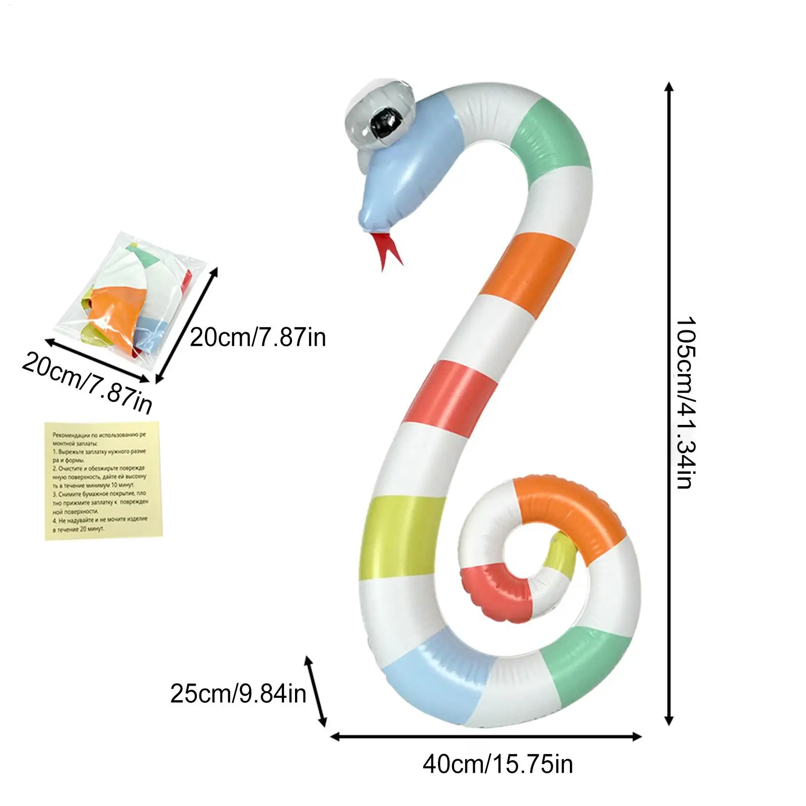 Swim Noodles Funny Inflatable Cartoon Snake Summer Pool Float Noodle For Kids Beginners Travel Vacation Beach Lake River Sea view 6