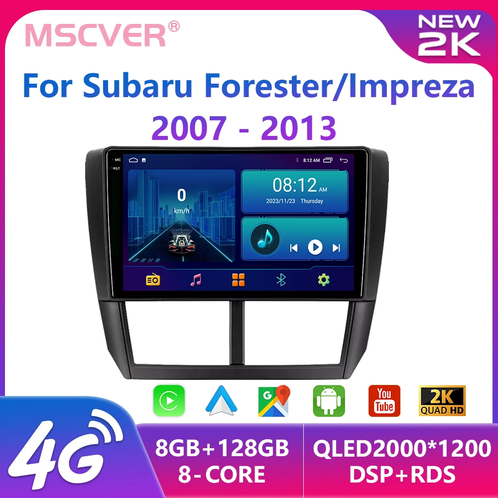 

Android 13 Carplay Car Radio For Subaru Forester 3 SH Impreza GH GE 2007-2013 2 Din Multimedia Player Autoardio GPS 4G Head Unit