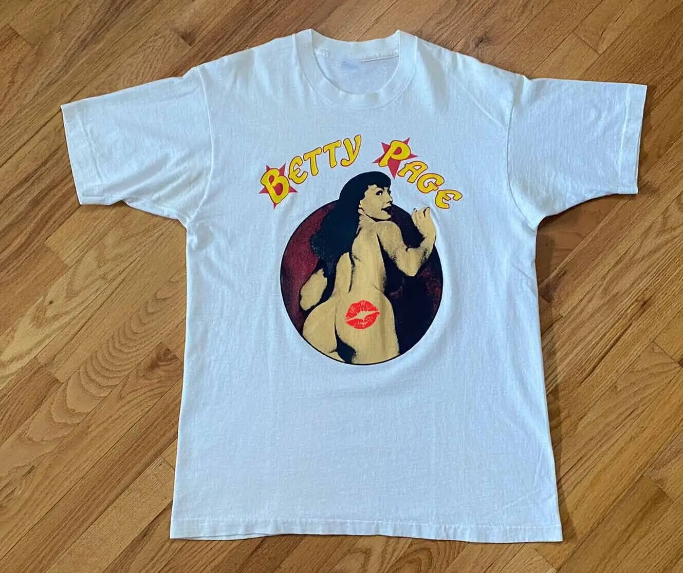 Vintage 1998 Bettie Page Spanky time Shirt  White Unisex S-5XL CC3524